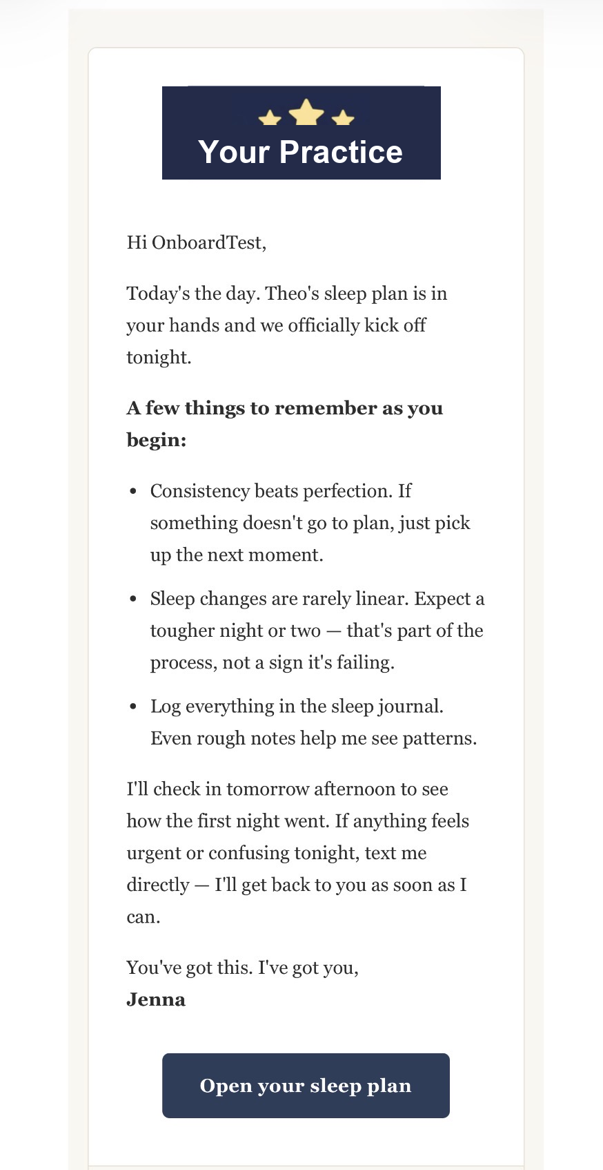 A client's branded email to their own customers